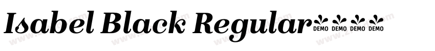 Isabel Black Regular字体转换